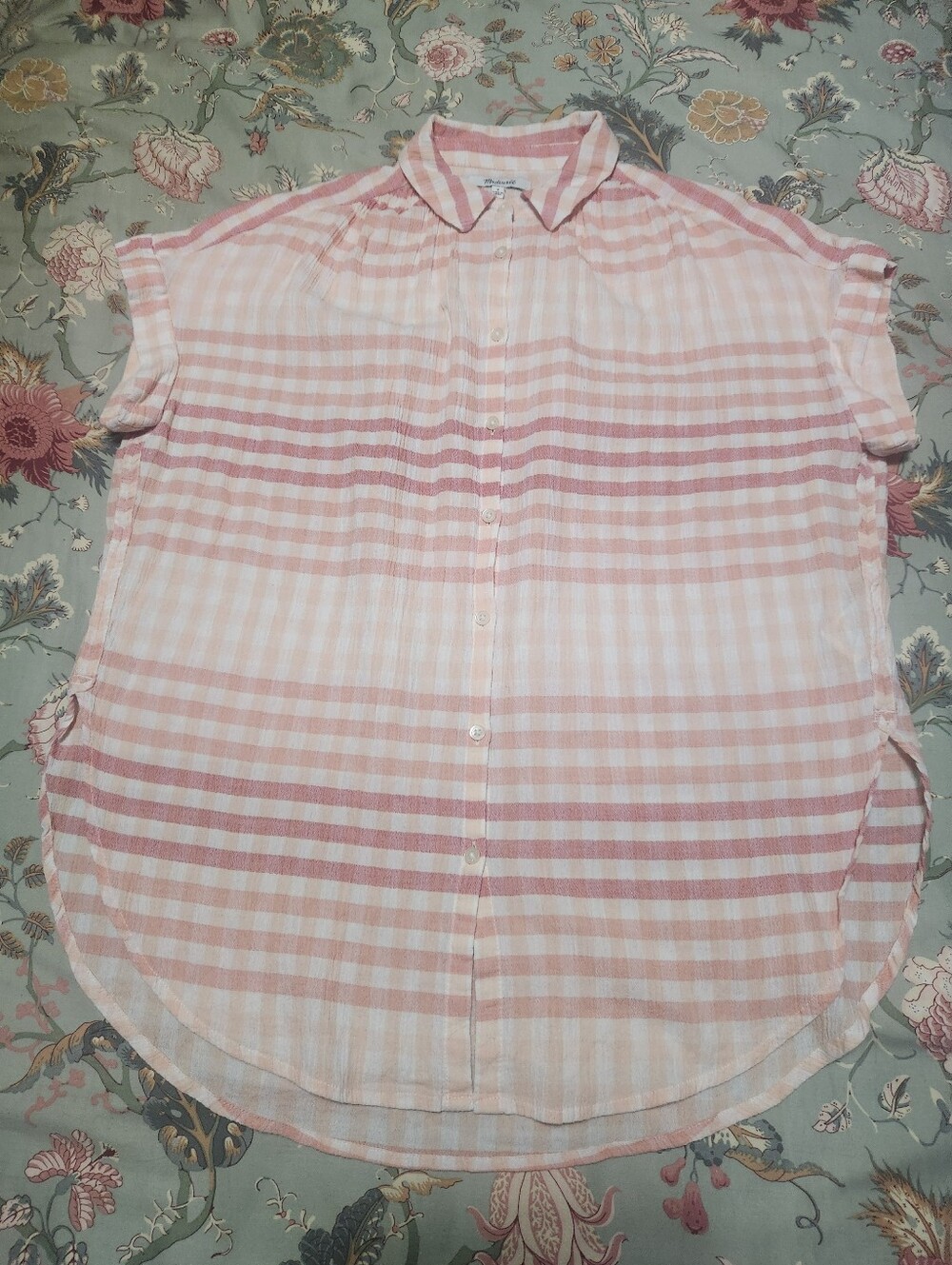 Madewell Central Tunic Shirt Multi Color Size Small